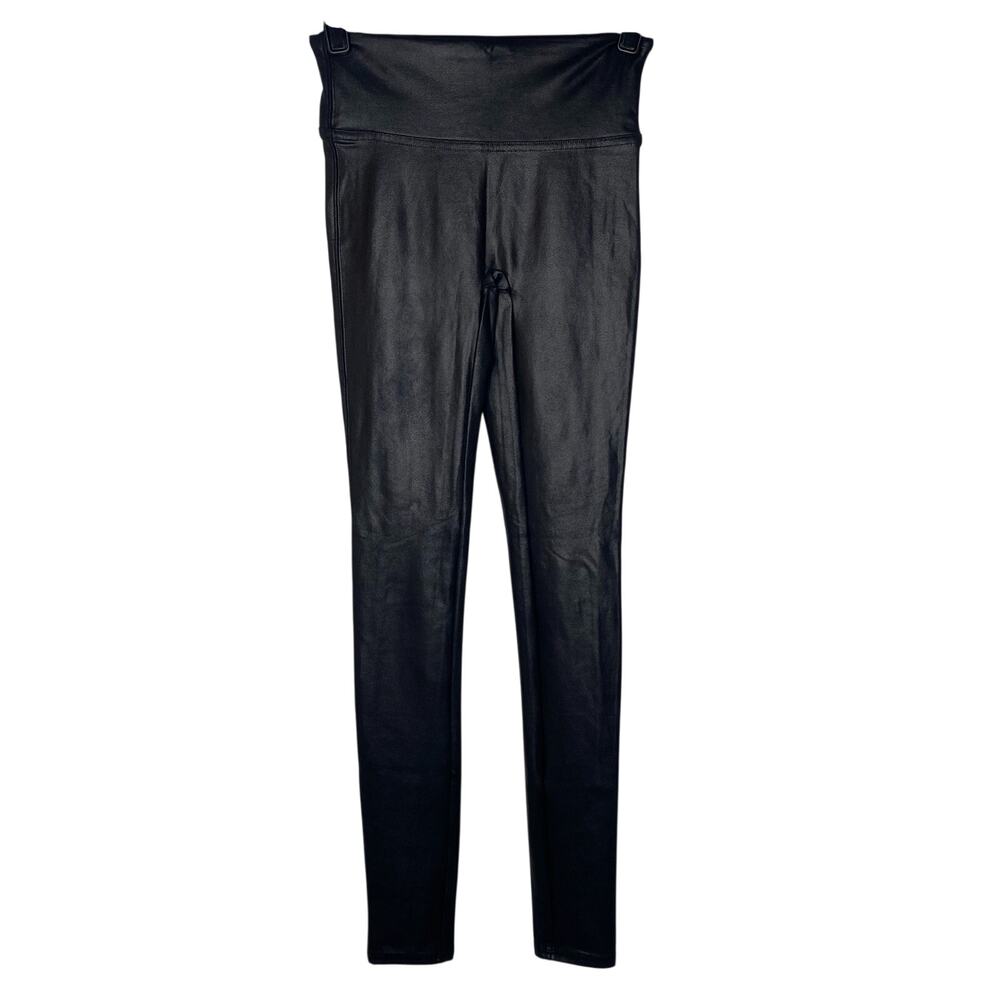 Spanx Black Faux Leather Leggings Size XS Streetwear Punk Minimalist